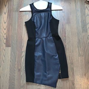 Lovers + Friends Leather Snakeskin Dress NWOT